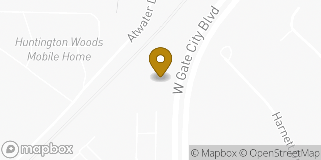 Map showing the location of Dunkin' in Greensboro, NC 27407
