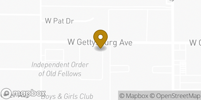 Map showing the location of The Church of Jesus Christ of Latter-day Saints in Clovis, CA 93612