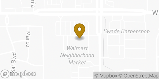Map showing the location of Walmart Neighborhood Market in Tucson, AZ 85705
