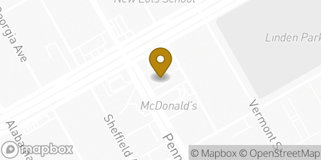 Map showing the location of Sonic Drive In in Brooklyn, NY 11207