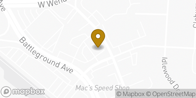 Map showing the location of Amazon Locker - Joke in Greensboro, NC 27408