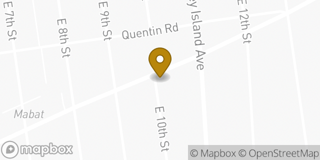 Map showing the location of Dunkin' in New York, NY 11223