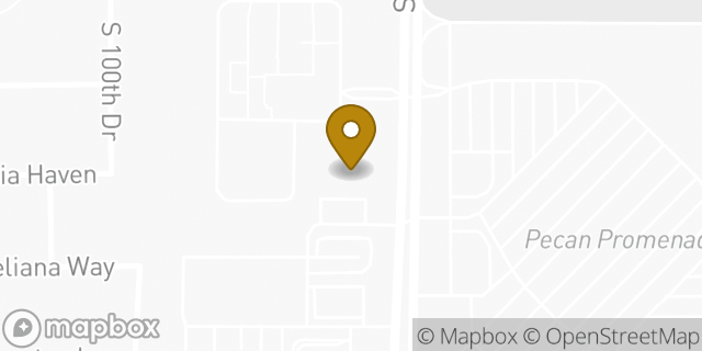 Map showing the location of AutoZone in Tolleson, AZ 85353