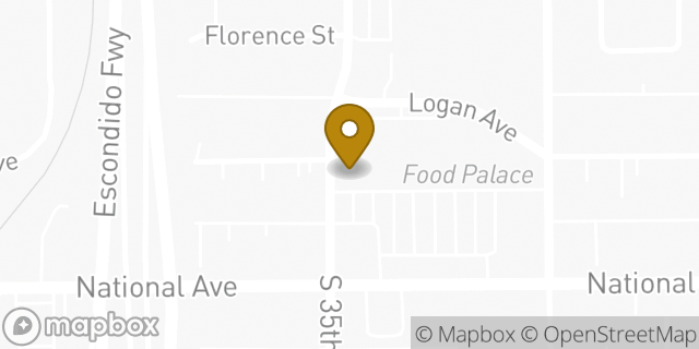 Map showing the location of Amazon Locker - Desiderato in San Diego, CA 92113