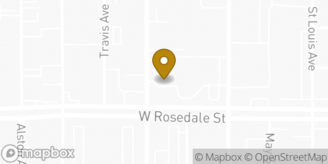 Map showing the location of Subway in Fort Worth, TX 76104