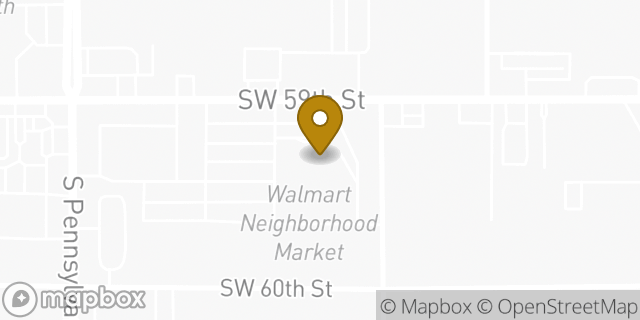 Map showing the location of Walmart Neighborhood Market in Oklahoma City, OK 73119