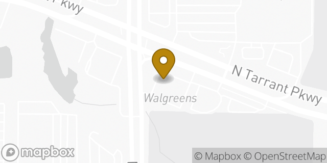 Map showing the location of Walgreens in Fort Worth, TX 76244