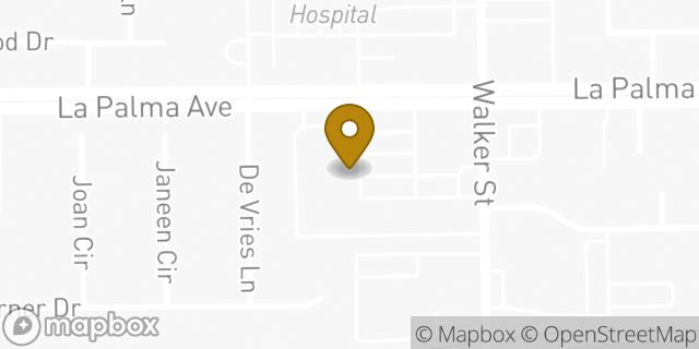 Map showing the location of Walmart Garden Center in La Palma, CA 90623
