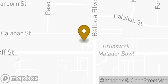 Map showing the location of Amazon Locker - Toba in Northridge, CA 91325