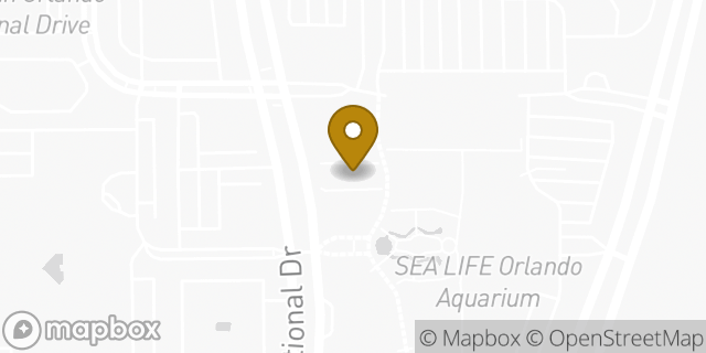 Map showing the location of Buffalo Wild Wings in Orlando, FL 32819