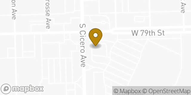 Map showing the location of Dunkin' in Chicago, IL 60652
