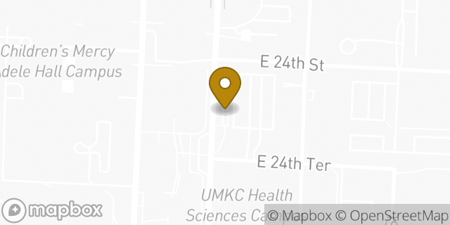 Map showing the location of Subway in Kansas City, MO 64108