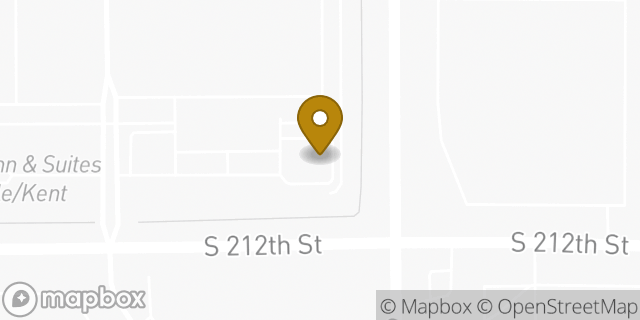 Map showing the location of Starbucks in Kent, WA 98032