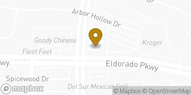Map showing the location of Chase Bank in McKinney, TX 75070