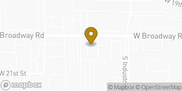 Map showing the location of Enterprise Rent-A-Car in Tempe, AZ 85282