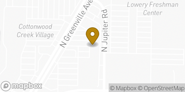 Map showing the location of Subway in Allen, TX 75002