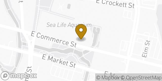 Map showing the location of Sunglass Hut in San Antonio, TX 78205