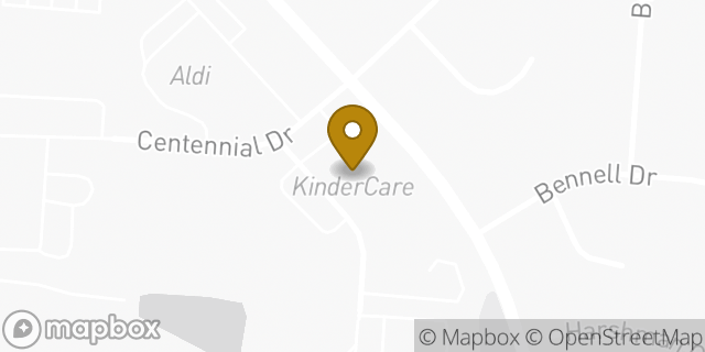 Map showing the location of Centennial KinderCare in Reynoldsburg, OH 43068