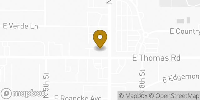 Map showing the location of Papa Johns Pizza in Phoenix, AZ 85003