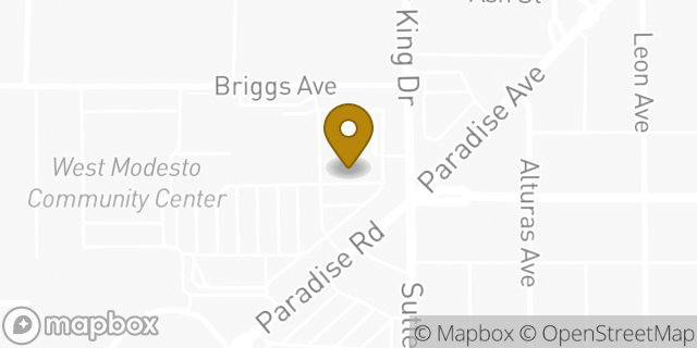 Map showing the location of Walgreens in Modesto, CA 95351