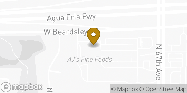 Map showing the location of The UPS Store in Glendale, AZ 85308