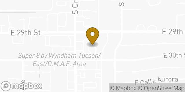 Map showing the location of Amazon Locker - Rahay in Tucson, AZ 85711