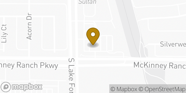 Map showing the location of Amazon Locker - Rayaan in McKinney, TX 75070