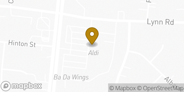 Map showing the location of Aldi in Raleigh, NC 27612