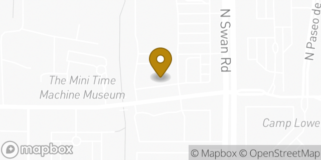Map showing the location of Subway in Tucson, AZ 85712