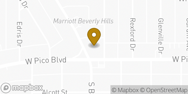 Map showing the location of Citibank in Los Angeles, CA 90035