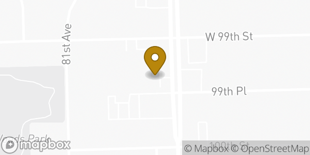 Map showing the location of KinderCare in Palos Hills, IL 60465