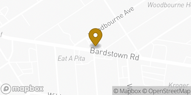 Map showing the location of Papa John's Pizza in Louisville, KY 40205