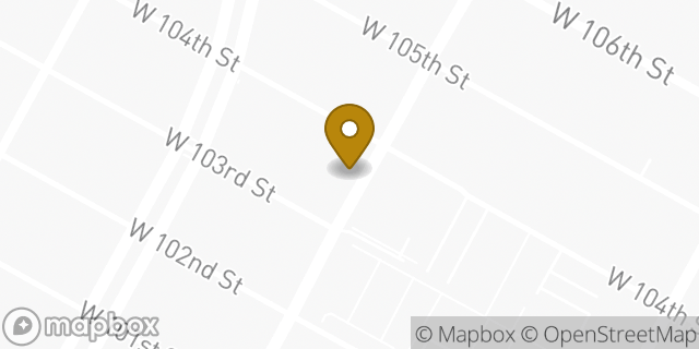 Map showing the location of Dunkin Donuts in New York, NY 10025