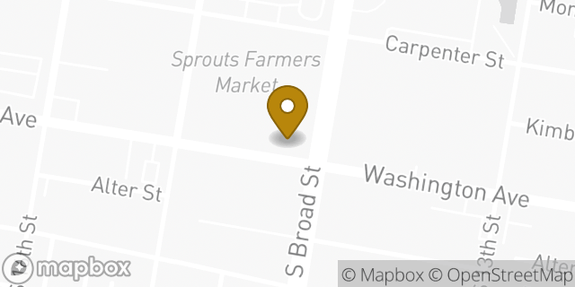Map showing the location of Chase Bank in Philadelphia, PA 19146
