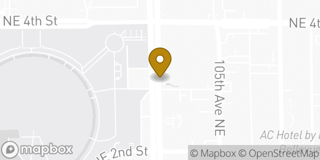 Map showing the location of ATM Safeway in Bellevue, WA 98004