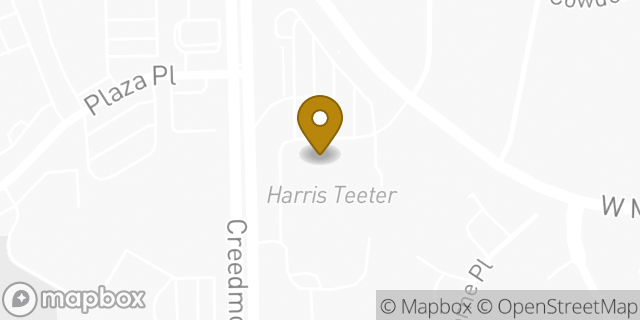 Map showing the location of Starbucks in Raleigh, NC 27612