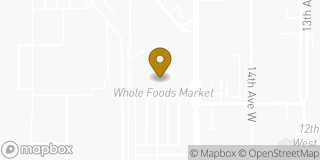 Map showing the location of Whole Foods Market in Seattle, WA 98119