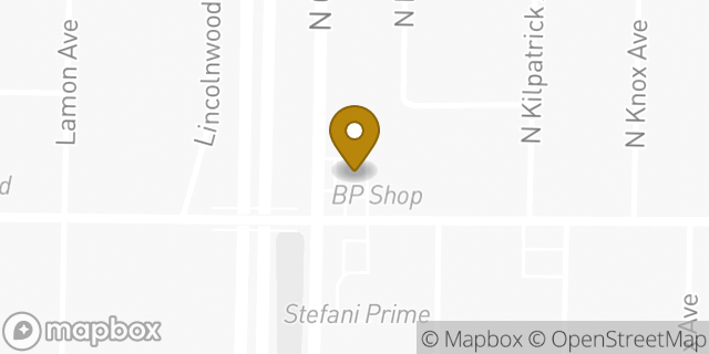 Map showing the location of Dunkin' in Lincolnwood, IL 60712