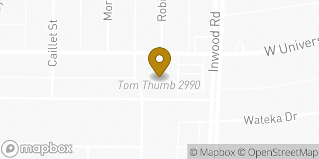 Map showing the location of Starbucks in Dallas, TX 75209