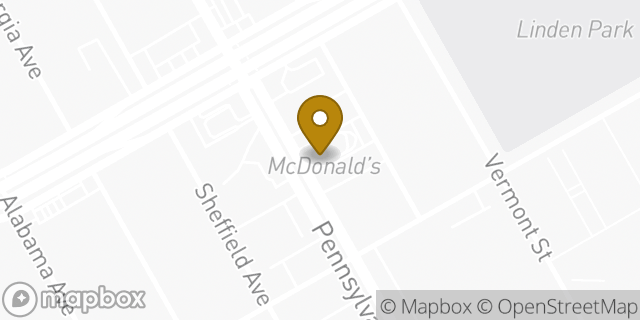 Map showing the location of McDonald's in Brooklyn, NY 11207