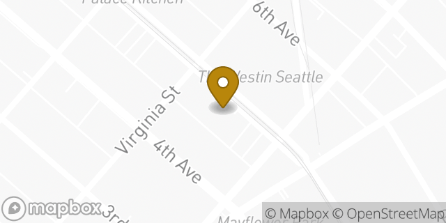 Map showing the location of Avis Rent A Car in Seattle, WA 98101