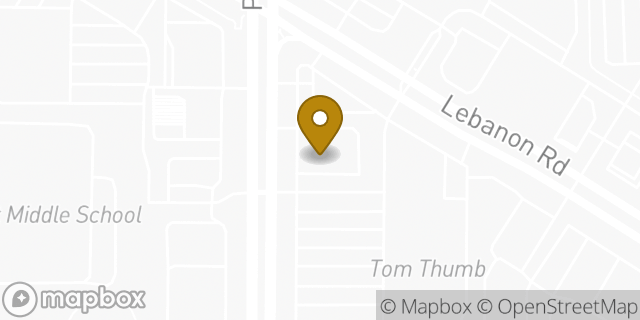 Map showing the location of Chase Bank in Frisco, TX 75034