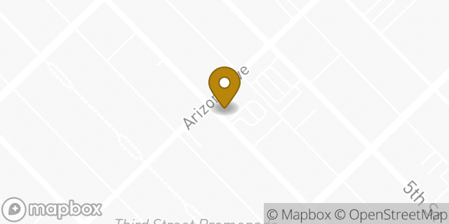 Map showing the location of Bank of America in Santa Monica, CA 90401
