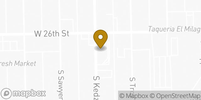 Map showing the location of McDonald's in Chicago, IL 60623