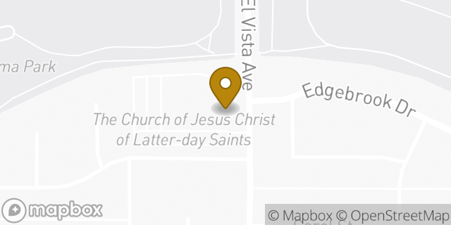 Map showing the location of The Church of Jesus Christ of Latter-day Saints in Modesto, CA 95354