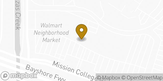 Map showing the location of Subway in Santa Clara, CA 95054