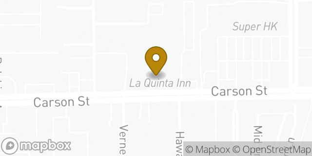 Map showing the location of La Quinta Inn and Suites in Hawaiian Gardens, CA 90716