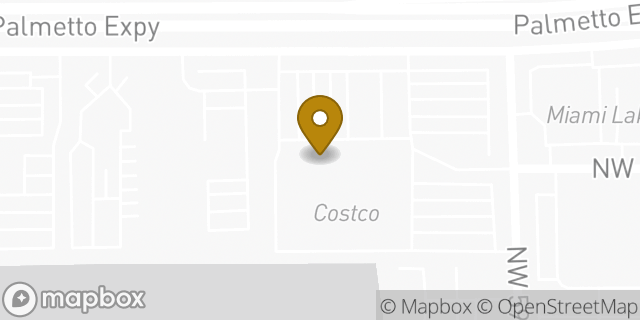 Map showing the location of ATM Costco in Miami Lakes, FL 33014