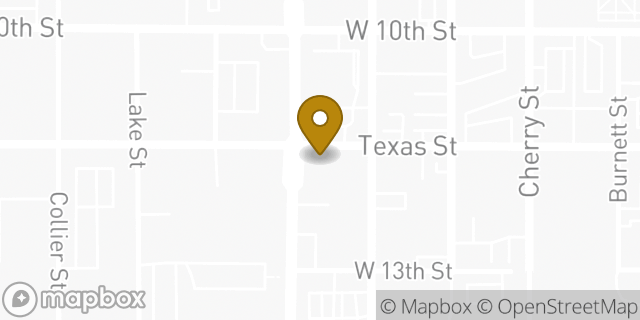 Map showing the location of Avis Car Rental in Fort Worth, TX 76102