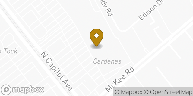 Map showing the location of Marshalls in San Jose, CA 95133